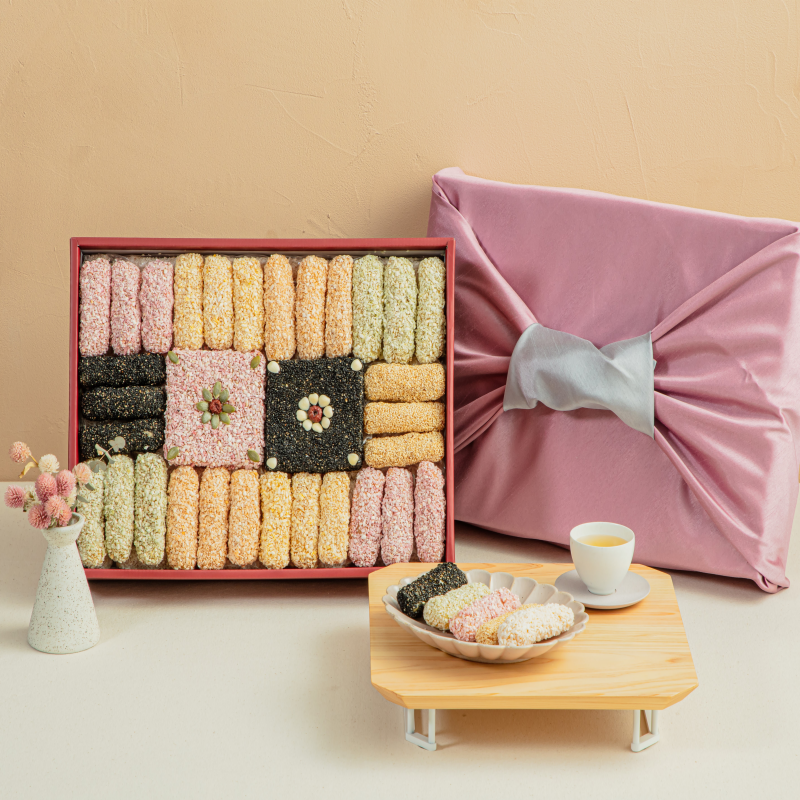 강릉무진장한과,[특가세일]강릉무진장한과  선물세트  꽃수를담다 2호(고급보자기포장)