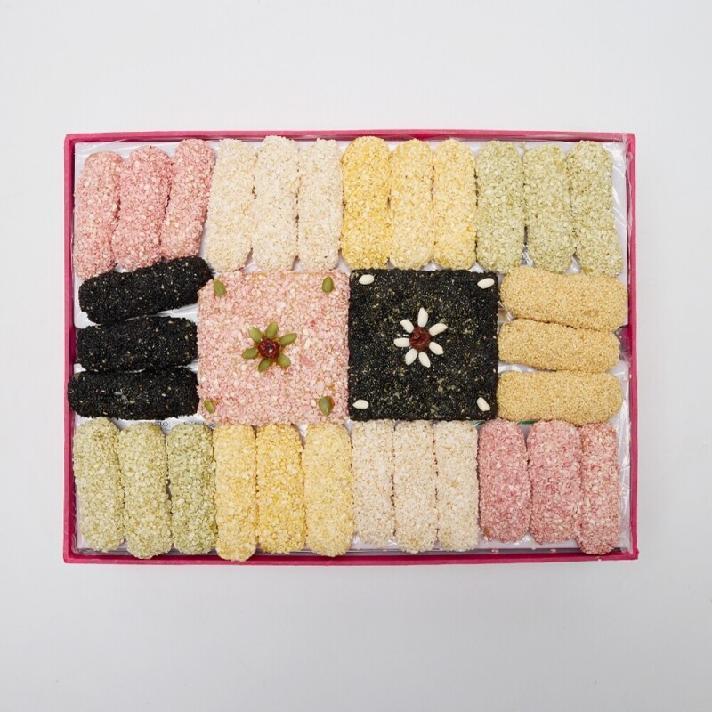 강릉무진장한과,강릉무진장한과  춘천한지대 선물세트(인디핑크 고급보자기*노리개)